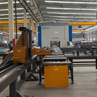 Machine de découpe au laser à fibre CNC pour poutres en acier, machine de découpe au plasma pour poutres en H