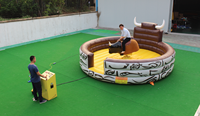 Machine de rodéo mécanique commerciale, taureau gonflable en PVC pour parc d'attractions, événement de carnaval, certifié CE