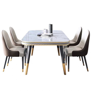 Tavolo da Pranzo in Marmo di Lusso Italiano con Set di Sedie, <span class=keywords><strong>Arredamento</strong></span> di Alta Gamma - Product Image 1