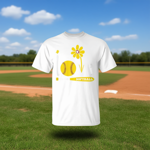 Camiseta I Love Softball para niñas, talla juvenil, diseño de softbol - Product Image 3