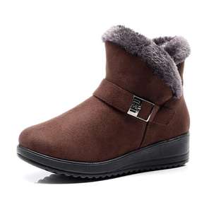 2021 kış son büyük boy üç renkli su geçirmez, kaymaz ve sıcak bayan botları ile kadife sıcak kadın kar botları - Product Image 2