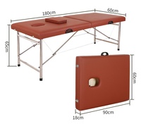 Table de massage pliante légère professionnelle, cadre en acier, lit spa à 2 volets pour la maison, le salon, le tatouage et la physio