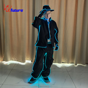 Set di Costumi da Ballo Fluorescenti ad Alta Visibilità <span class=keywords><strong>MJ</strong></span> con Cappello Fedora per Spettacoli Teatrali, Feste, Concerti - Disponibile all'Ingrosso - Product Image 5
