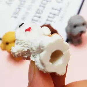Kawaii Stationaire Teddy Puppy Gum Invoegen Potlood Gum Studenten Leren Om Speciale Kleuterschoolprijzen Te Trekken