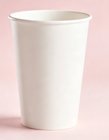 Gobelets en papier simple paroi enduits pour usage industriel, double revêtement PE, blancs, pour café glacé, jus, bubble tea, avec logo personnalisé, vente en gros