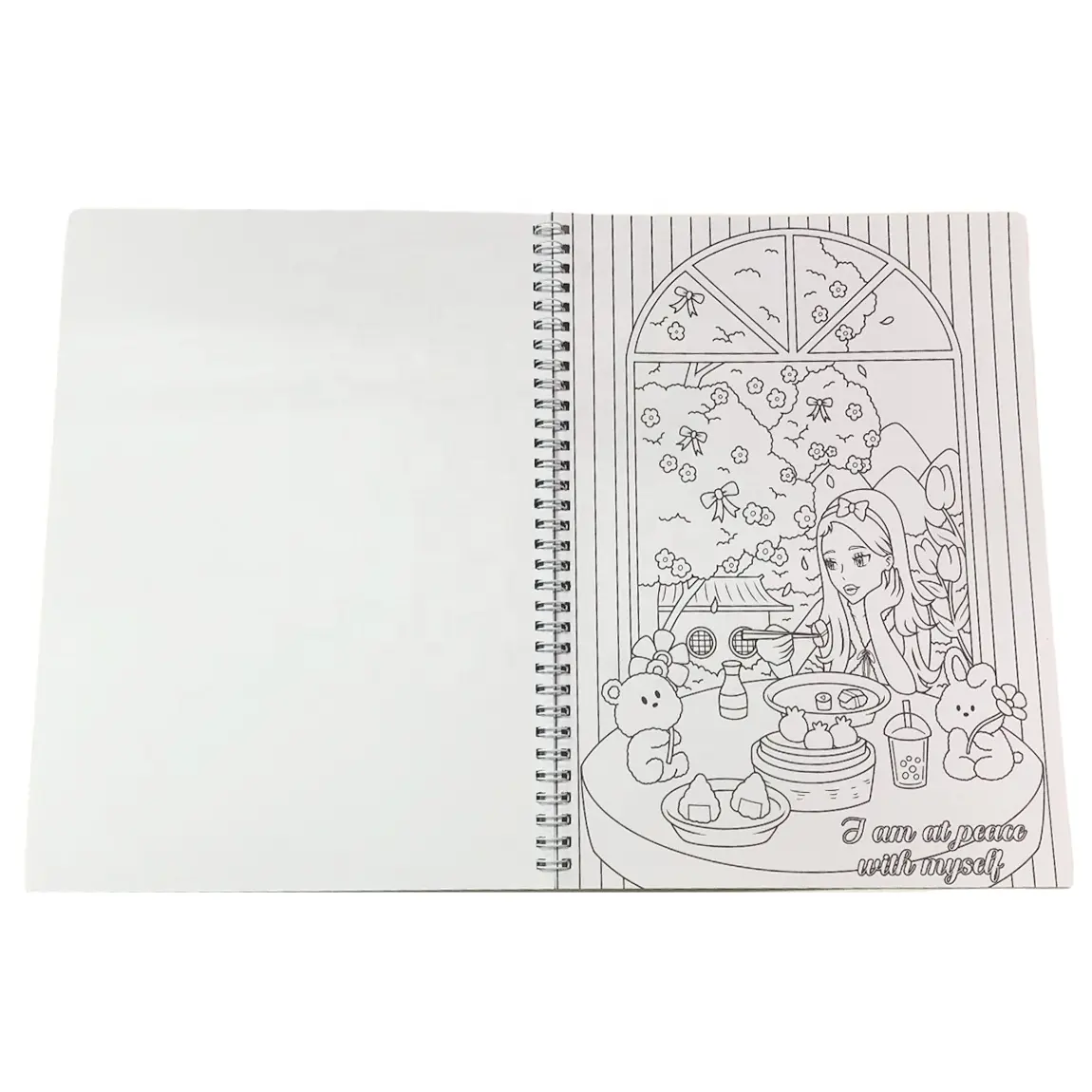 Nieuw Ontwerp Kleurboek Afdrukken Softcover Spiraal Boek Afdrukken Custom Voor Kinderen En Volwassenen