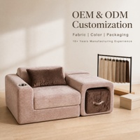 Ensemble de canapé modulaire en forme de L, garni d'éponge, en tissu chenille, meubles modernes pour salon, emballage compressé