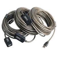 Câble d'extension USB 2.0 de 3M, 5M, 10M, 15M, 20M, 25M, 30M de longueur pour ordinateur portable PC avec amplificateur de signal