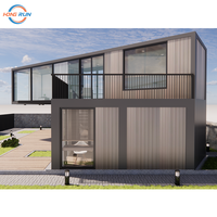 Maison conteneur de luxe de 2 à 3 chambres à coucher par le fournisseur Villa mobile prête à l'emploi Maison préfabriquée en acier pour hôtels