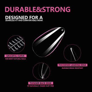 เล็บปลอม JIEYU สวยงาม แบบเต็มเล็บ ไม่แตกง่าย ถอดออกได้ สไตล์ฝรั่งเศส สำหรับผู้เริ่มต้นทำเล็บ - Product Image 3