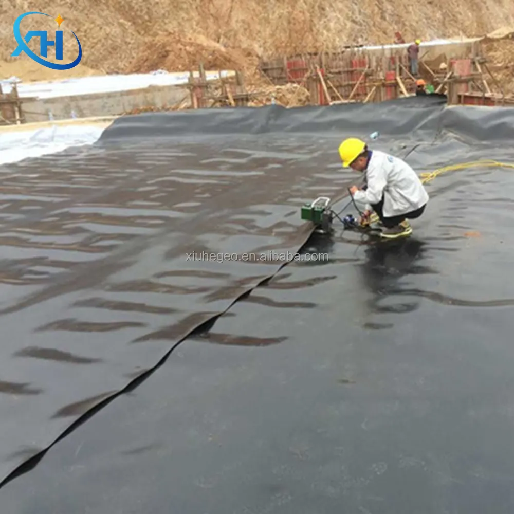 XiuHe Geomembrane ราคา 1 มม. 2 มม. พลาสติก hdpe บ่อซับตู้ปลาซับกันน้ําเมมเบรนกันน้ํา