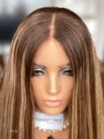Perruque Casher SHY en dentelle, cheveux humains bruts, lisses, avec raie réaliste, fournisseur pour salons
