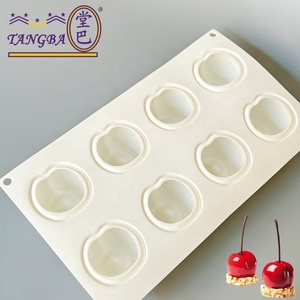 Moule en Silicone 3D Tangba 8 Cerises, Rond, pour Pâtisserie Française, Gâteau aux Fruits, Mousse et Pâtisseries - Product Image 3