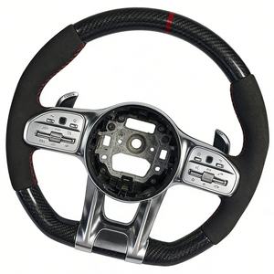 Volant personnalisé en carbone et Alcantara pour <span class=keywords><strong>Mercedes</strong></span> Benz <span class=keywords><strong>AMG</strong></span> CLA 250 E350 W166 W176 W221 - Product Image 1