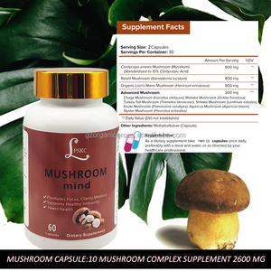 Viên Nang Năng Lượng Bổ Sung OEM Thuốc Giảm Cân Hữu Cơ Thảo Dược Chiết Xuất Nấm Bờm Sư Tử Não - Product Image 5