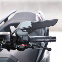 Espejos Retrovisores Universales para Motocicleta MOXI Stealth Winglet, Espejo Retrovisor de Visión Amplia HD de Aluminio de Aviación CNC para Yamaha Honda Kawasaki