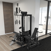 Machine de gymnastique à domicile tout-en-un Construction métallique pour l'exercice des jambes et l'entraînement musculaire Trois-en-un Leg Curl & Leg Extension