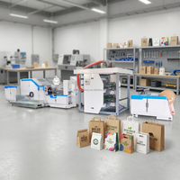 Machine de fabrication de sacs en papier kraft brun entièrement automatique à alimentation par rouleau