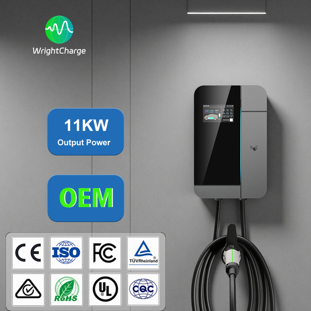New Level 2 11kW for Listed WiFi Enabled Type 1 J1772 EV Charger IP65 Rated for Home Garage WrightCharge