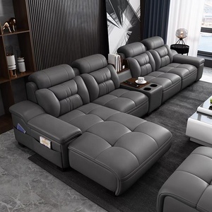 Modern Luxury Leather Secional Sofá Sofá <span class=keywords><strong>Set</strong></span> Modular Grandes Sofás Sofás Sofá Cama Preta Sala de estar para Sala Furniture Sales - Product Image 3