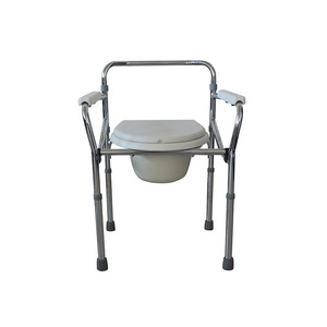 Electroplated toilet <b>chair</b>, shower <b>chair</b> for the elderly and pregnant women, portable toilet <b>chair</b> for the disabled, foldable - Product Image 1
