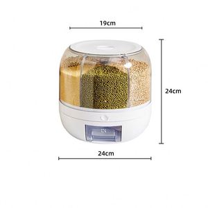<b>Kitchen</b> Household Organization <b>Storage</b> <b>Box</b> Food Grade Plastic PP Rotatable Rice Bucket Sealed Flexible for Miscellaneous Grain - Product Image 5