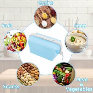 Wholesale Reusable Foldable Collapsible BPA Free Silicone Food <b>Storage</b> Bags-Meat Snack Fresh-Keeping Dishwasher Safe - Product Image 3