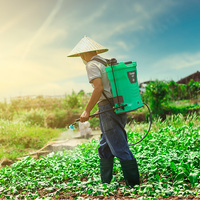 Alat Semprot Pertanian Farmjet Knapsack dengan Baterai Lithium 16L / 18L / 20L Pompa Ganda Isi Ulang untuk Penyemprot Elektrik Pertanian