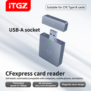 ITGZ CFxpressTypeB USB <span class=keywords><strong>Card</strong></span> <span class=keywords><strong>Reader</strong></span> Magnetic Open Adequado para Sony e Outras Câmeras <span class=keywords><strong>DSLR</strong></span> - Product Image 2
