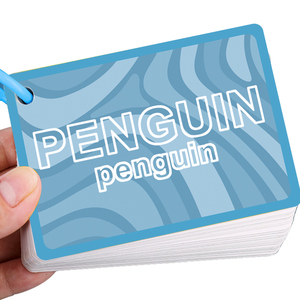 Personnalisé <span class=keywords><strong>Abc</strong></span> Anneau Vocabulaire Apprentissage Alphabet Cartes Éducatives Mémoire Cartes Flash Cartes Cognitives Enfants Pour Enfants - Product Image 2
