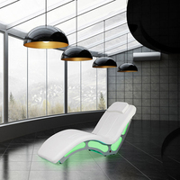 Sillón de Hotel moderno de lujo con Bluetooth, vibrador de música, masaje, función de calefacción, luz LED, sofá de cuero de microfibra
