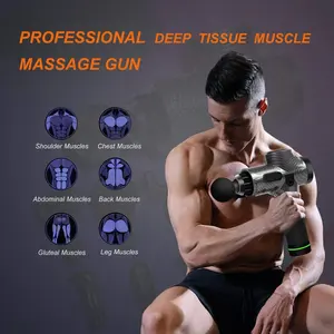 2023 Handheld 30 Speed LCD Touch Screen Fascia Gun Massagepistole Vibration Massage Gun