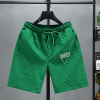 Shorts amples décontractés pour hommes, grande taille, en maille fine à carreaux, avec cordon de serrage, collection été, style mode