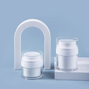 Lujo vacío 15g 30g 50g 100g doble pared de plástico blanco bomba sin aire loción crema facial tarros - Product Image 6