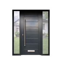Porte de sécurité anti-effraction en acier inoxydable chinois moderne, neuve, avec charnières principales pour entrée et usage extérieur, résistance au feu 1,5 heure