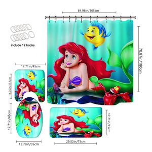 Rideaux de <span class=keywords><strong>douche</strong></span>, sirène imperméable, ensembles de <span class=keywords><strong>douche</strong></span> personnalisés avec <span class=keywords><strong>Photo</strong></span>, 4 pièces - Product Image 5
