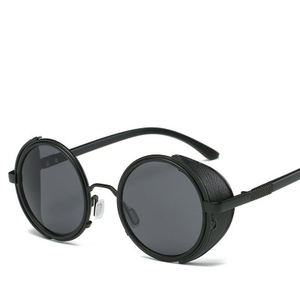 نظارات شمسية معدنية دائرية بتصميم عتيق وطراز ستيمبانك للرجال - Product Image 2