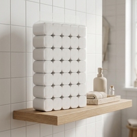 Papier toilette Jinjie 5 plis, grand rouleau, papier absorbant pour la maison, 4 Jin, 21 rouleaux, doux, absorbant, blanc