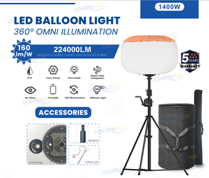 800W Telescopic 500W Waterproof Omni <b>Illumination</b> Led Balloon Light Tower Balloon Light for Film with Stand Tripod Work Lamp - Product Image 3