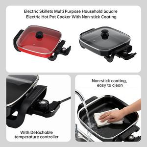 Sartén eléctrica multiusos para cocinar, <span class=keywords><strong>olla</strong></span> caliente, sartén eléctrica - Product Image 5