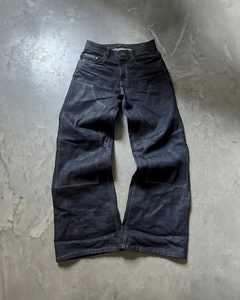 कस्टम जींस निर्माता डबल घुटने पुरुषों की उच्च सड़क खाली डेनिम पैंट बैगी धोया जापानी सेल्वेजी डेनिम जींस पैरा - Product Image 1