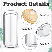 Gobelet en verre à double paroi pour sublimation, type globe à neige de Noël, 16oz, 12oz, 20oz, pré-percé, provenant de l'entrepôt chinois
