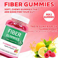 Fabricante OEM/ODM de Gomitas de Fibra de Frambuesa y Limón, Ricas en Fibra Dietética, Sin Azúcar, Vitaminas y Suplementos para la Salud Digestiva
