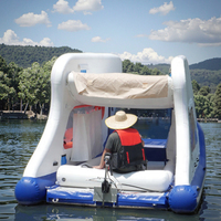 Catamaran électrique flottant de luxe étanche à l'air avec moteur bateau gonflable pour les fêtes de famille ponton flottant