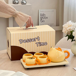 Service à thé en céramique, bouteille d'eau pour le salon, tasse à thé, cadeau d'anniversaire pour la nouvelle maison - Product Image 2