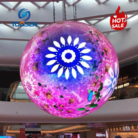 Diamètre personnalisé 0.3m 0.4m 0.5m1m1.5m2m Haute Définition 360 ° Creative Spherical LED Display Video Advertising Ball LED Screen