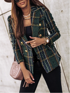 Giacca Casual a doppio petto da donna autunnale di tendenza giacca alla moda giacca Blazer - Product Image 5