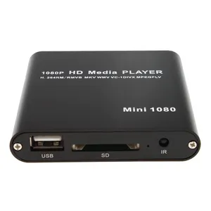 Máy Phát Đa Phương Tiện Full HD 1080P Máy Phát Đa Phương Tiện Đĩa U MKV HDD Mini Cho Xe Hơi Kèm Bộ Sạc Xe Hơi SD MMC HDDK6 + HD + A + C