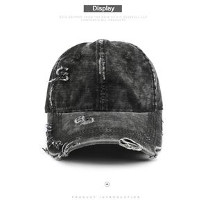 Casquette de baseball vierge à 6 panneaux en coton lavé vintage, avec logo brodé personnalisé, visière incurvée et effet vieilli, style Dad Hat, design mode - Product Image 2