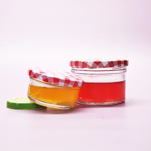 Op Maat Gemaakte 380 Ml 500 Ml Voedselcontainer Glazen Pot Augurk Jam Ronde Potten Voor Saus Honing